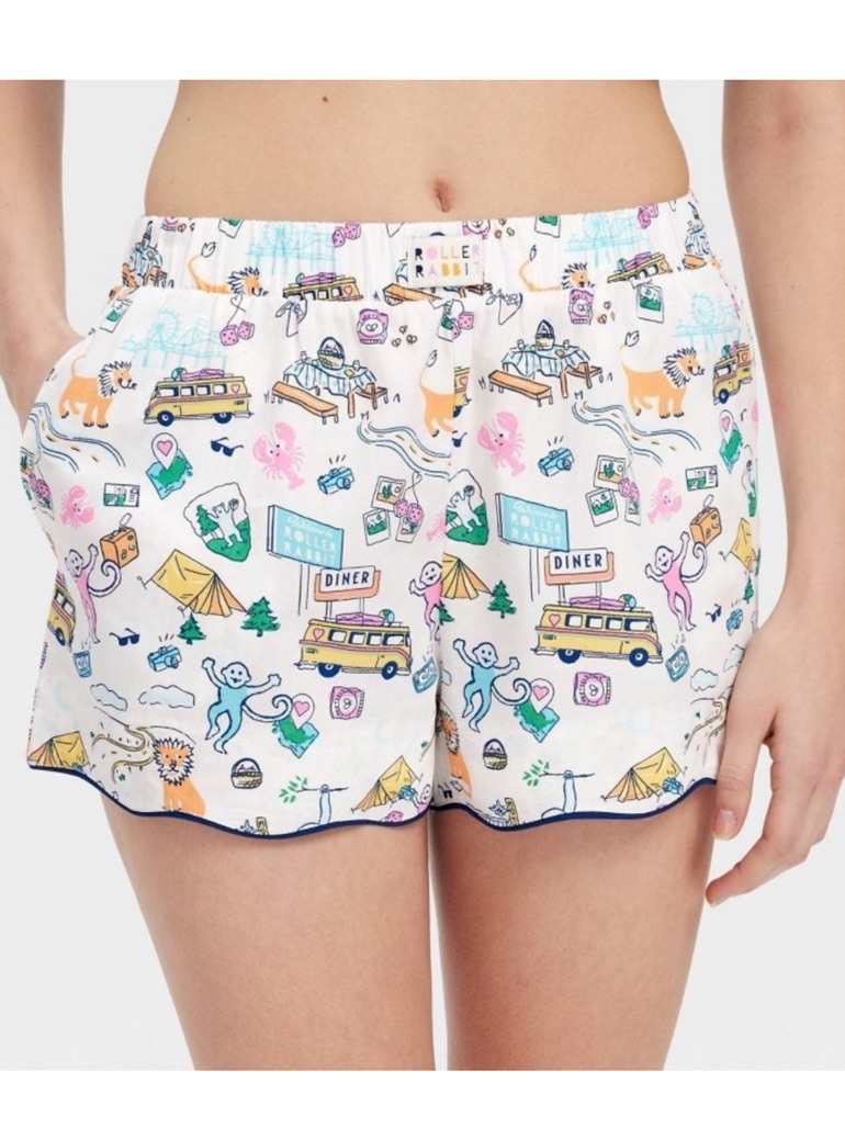 Nwt Roller Rabbit X Target Poplin Boxer Shorts In Roadtrip Print